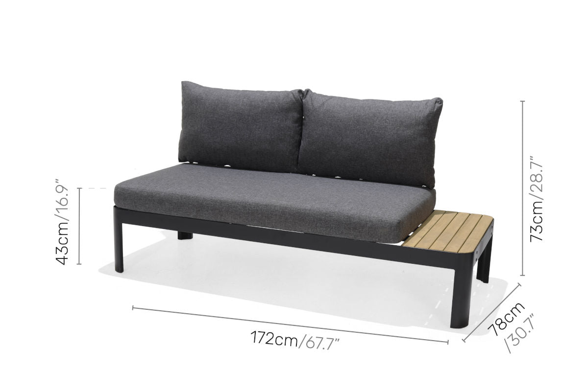 Portals Dark Modular Sofa 3pc Set