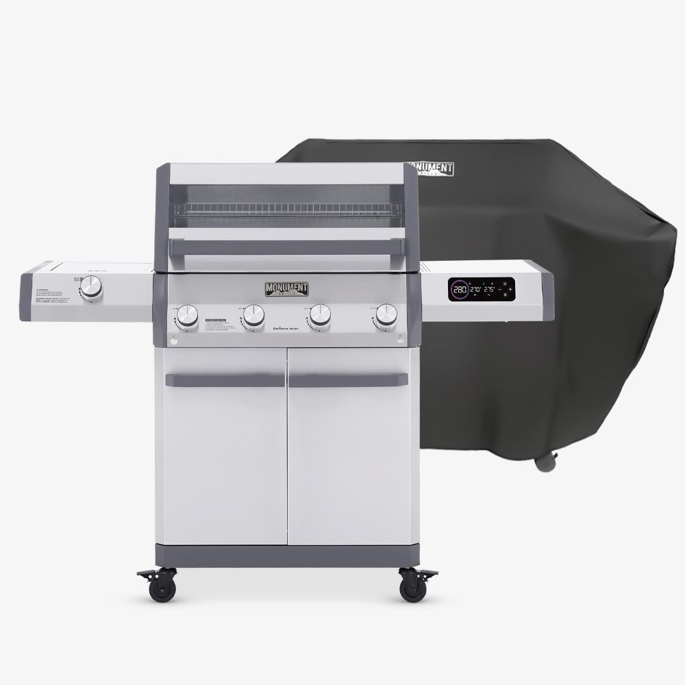 Monument Grills Eminence 405 Smart 4-Burner Gas Grill with Side Sear Burner & ClearView Lid