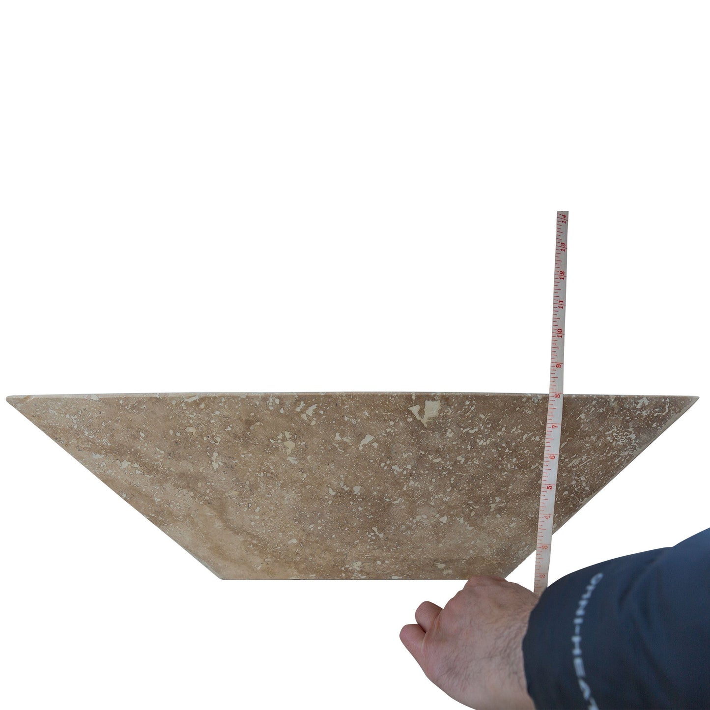 24" Natural Travertine Outdoor Fire Pit – Handcrafted Stone