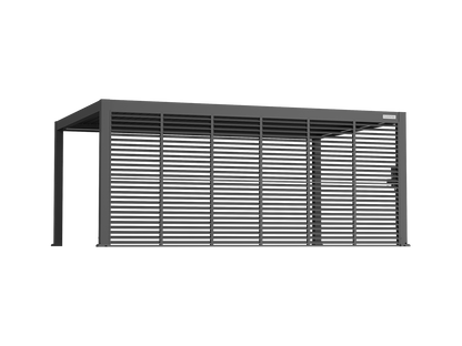FlexPatio Adjustable Aluminum Privacy Shutter Wall for Pergolas – 10' to 20'