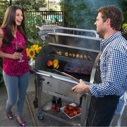 Bull Bison 30-Inch Premium Freestanding Charcoal Grill with Cart