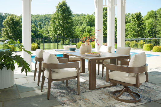 Serene Bay 7-Piece Aluminum Outdoor Dining Set with Cushions