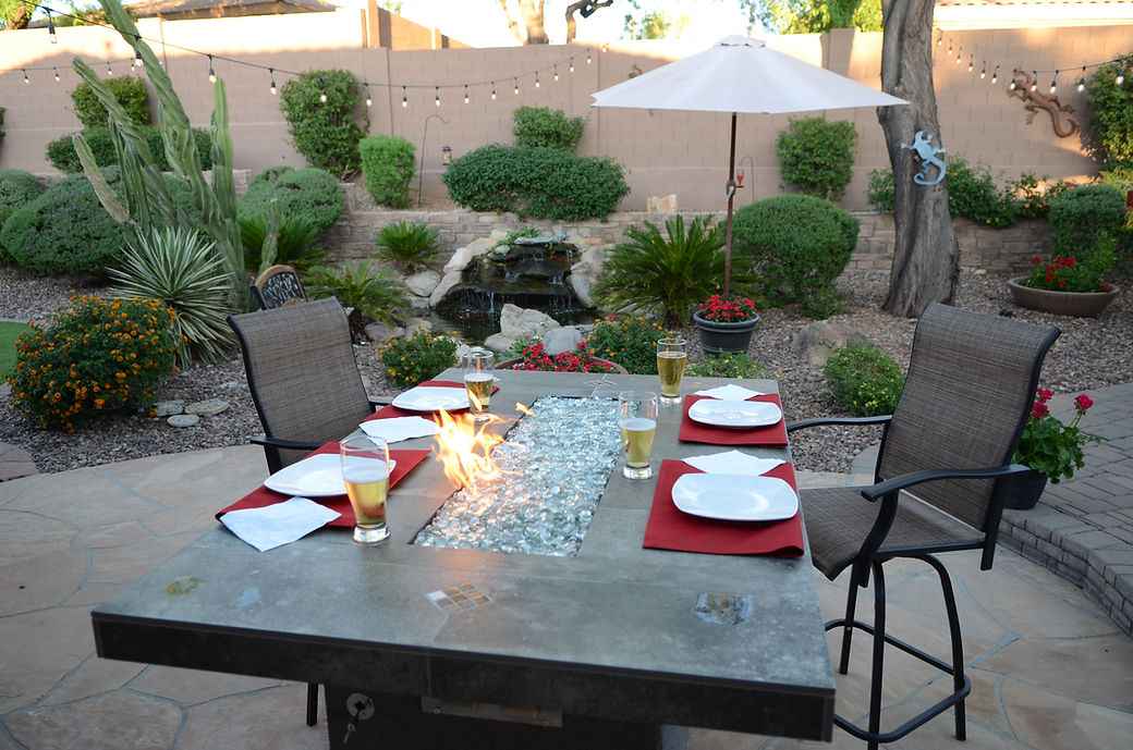 Entertainer 72" Outdoor Gas Fire Pit Dining Table