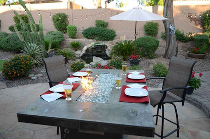 Entertainer 72" Outdoor Gas Fire Pit Dining Table