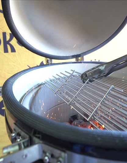 KoKoMo 21" Ceramic Kamado Charcoal Grill & Smoker with Cart & Side Shelves