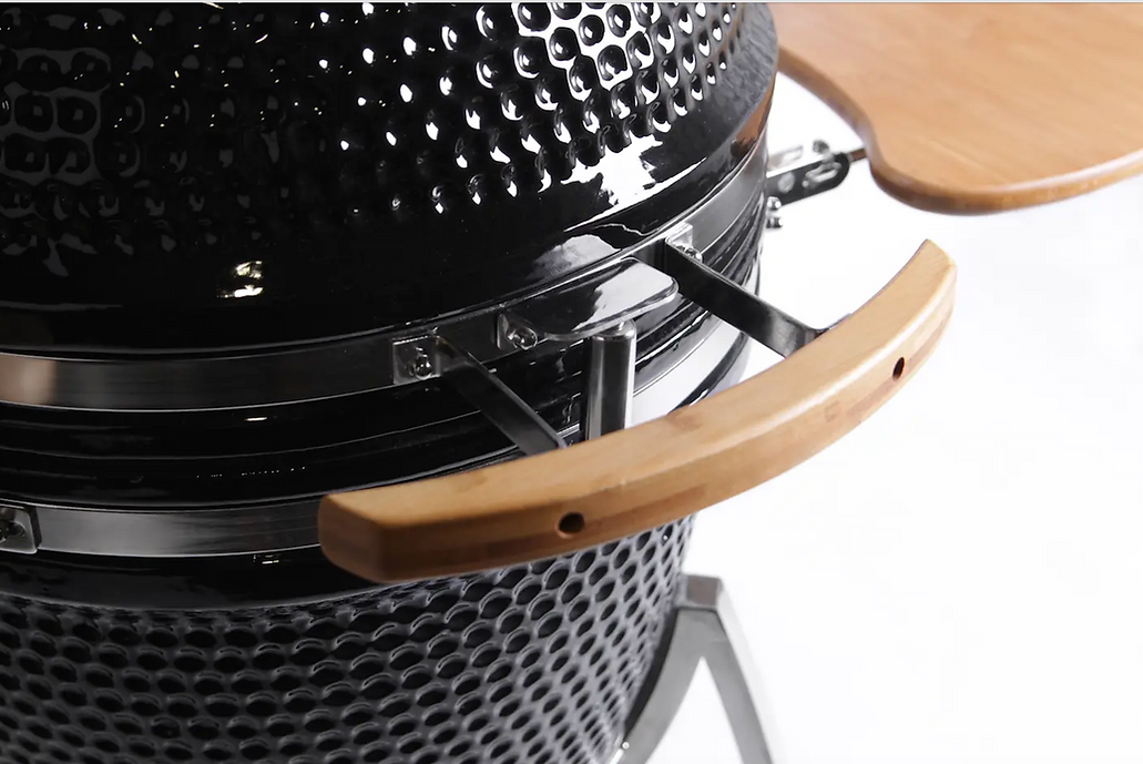 KoKoMo 21" Ceramic Kamado Charcoal Grill & Smoker with Cart & Side Shelves