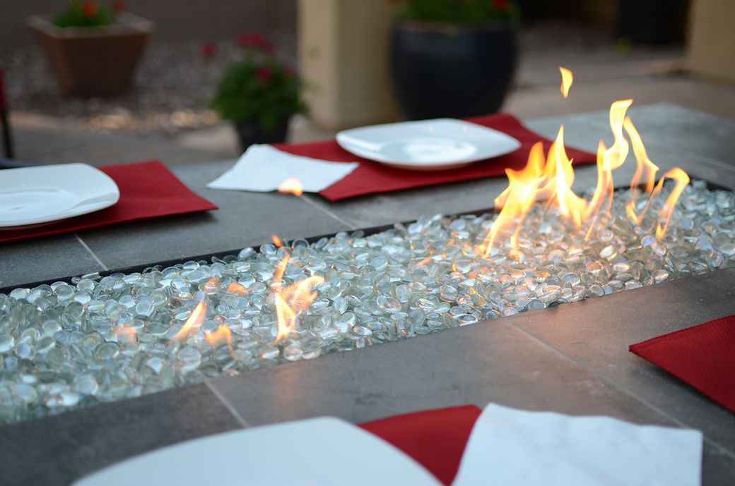 Entertainer 72" Outdoor Gas Fire Pit Dining Table