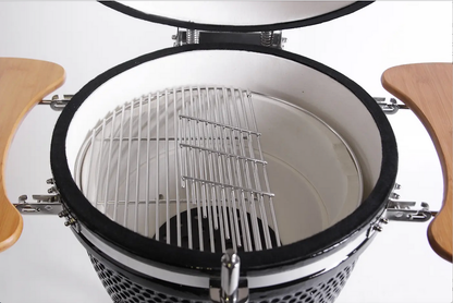 KoKoMo 21" Ceramic Kamado Charcoal Grill & Smoker with Cart & Side Shelves