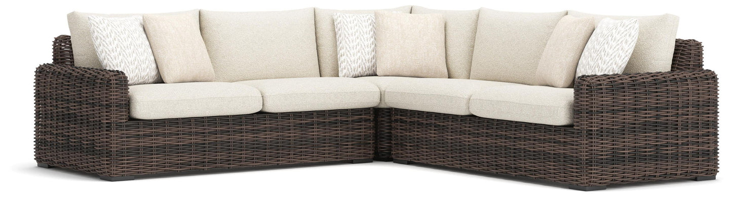 Kimora Outdoor Sectional – All-Weather Wicker Deep Seating