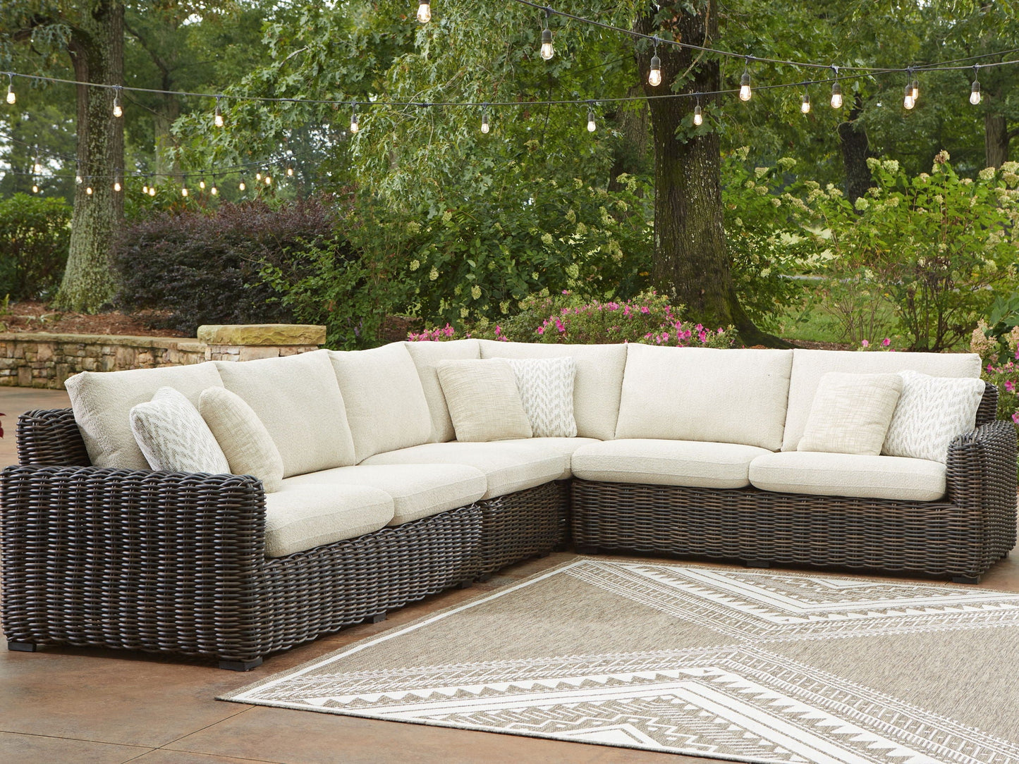 Kimora Outdoor Sectional – All-Weather Wicker Deep Seating