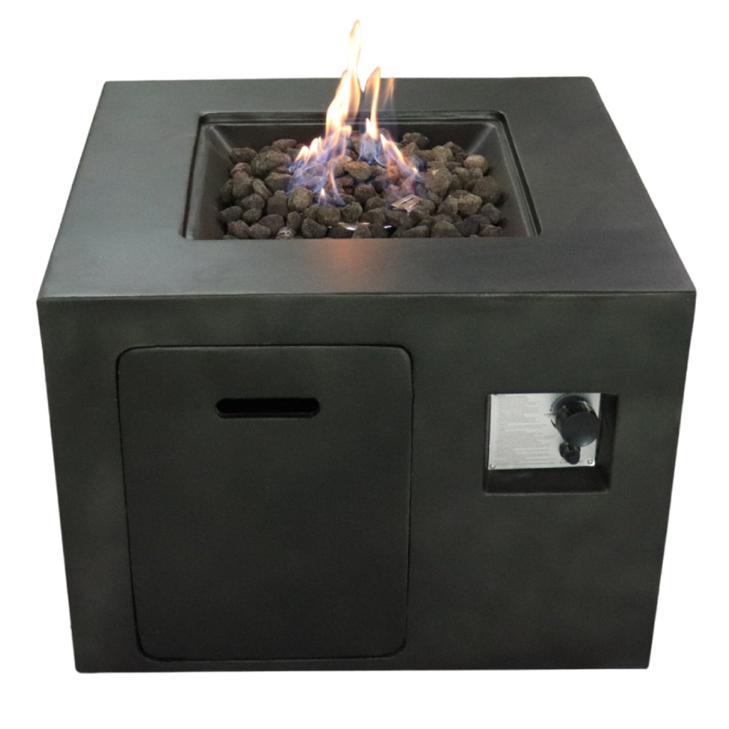 30" Square Fiber-Reinforced Concrete Propane Fire Pit Table