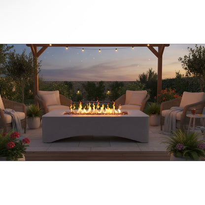 56" Modern Concrete Propane Fire Pit Table – 50,000 BTU