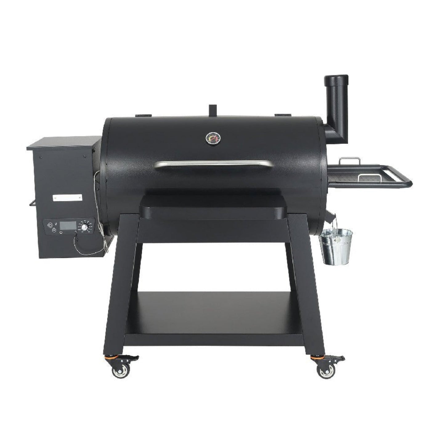 62" Heavy-Duty Wood Pellet Grill & Smoker with Digital Controls & Rolling Cart
