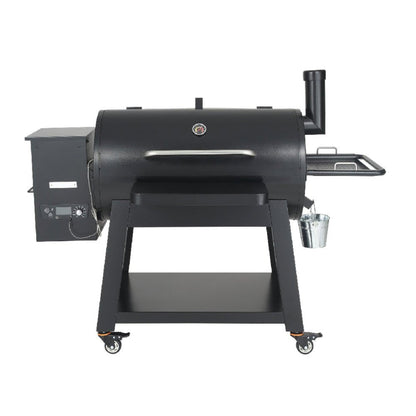 62" Heavy-Duty Wood Pellet Grill & Smoker with Digital Controls & Rolling Cart