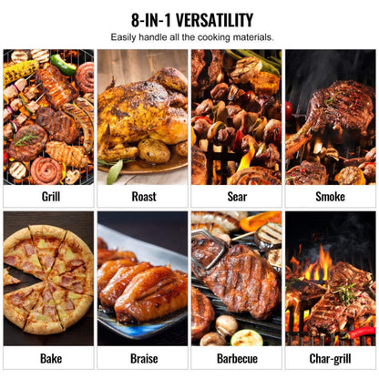 62" Heavy-Duty Wood Pellet Grill & Smoker with Digital Controls & Rolling Cart
