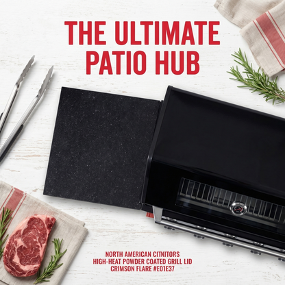 The Hawthorne 6-Burner Propane Outdoor Kitchen with Marble Countertops – 85,000 BTU