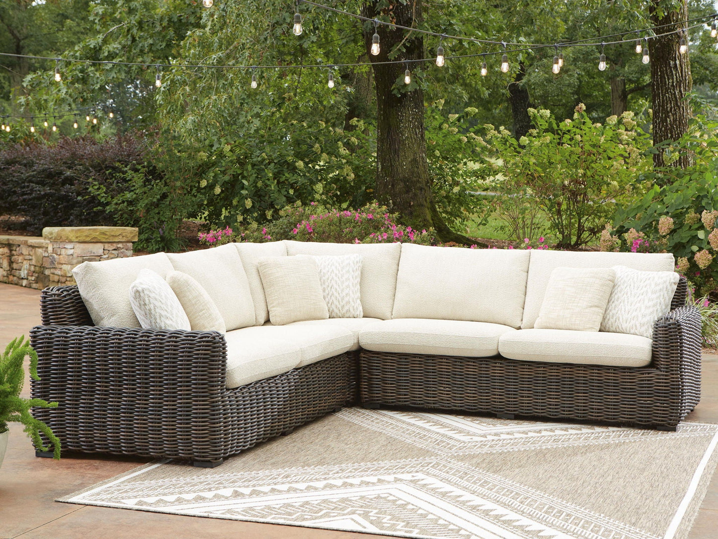 Kimora Outdoor Sectional – All-Weather Wicker Deep Seating