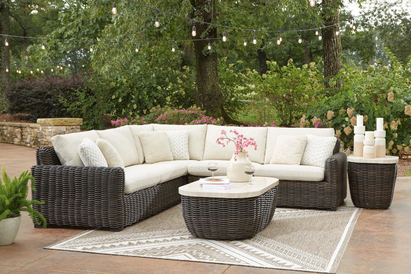 Kimora Outdoor Sectional – All-Weather Wicker Deep Seating
