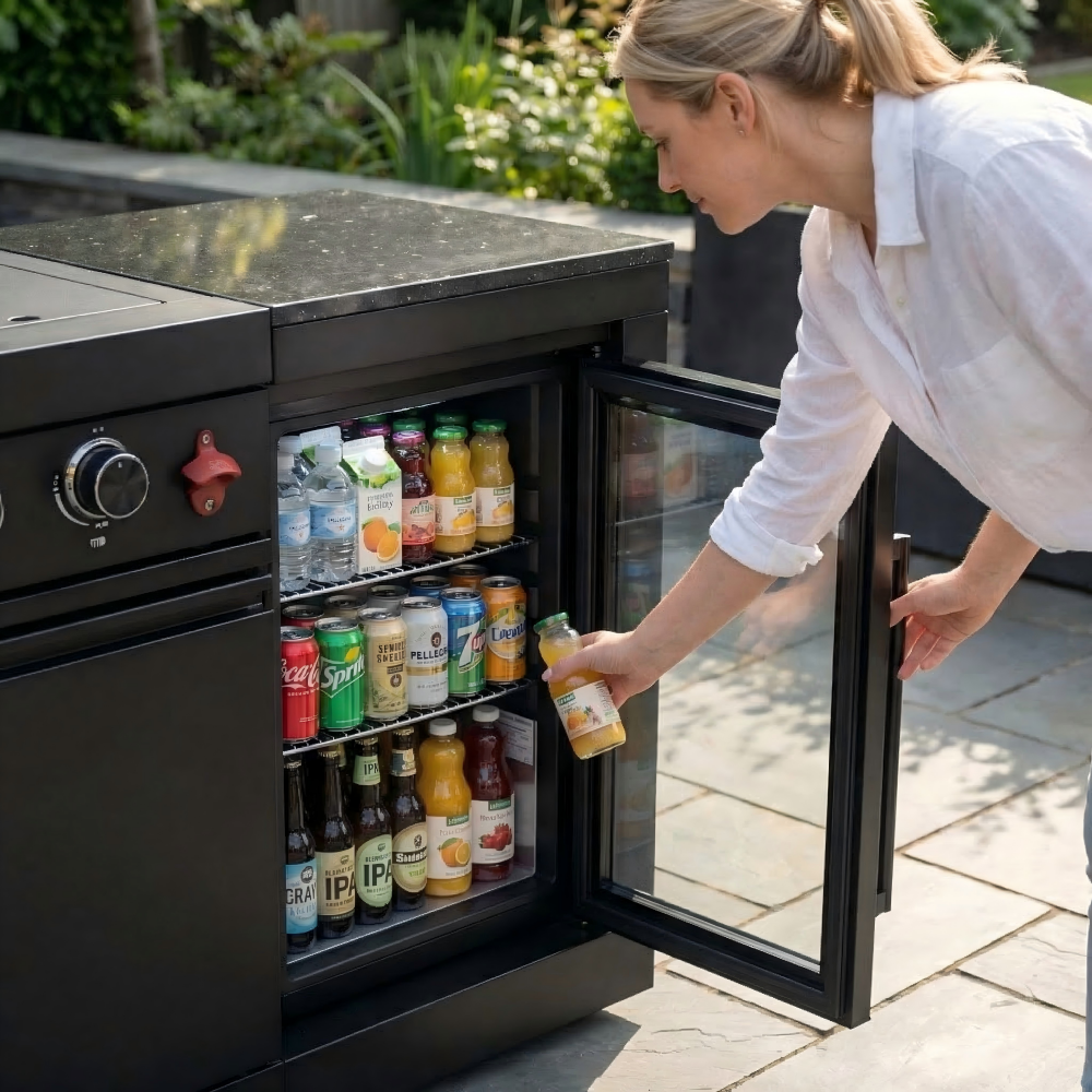 Briarwood 4-Burner Stainless Steel Propane Outdoor Kitchen with Marble Countertops