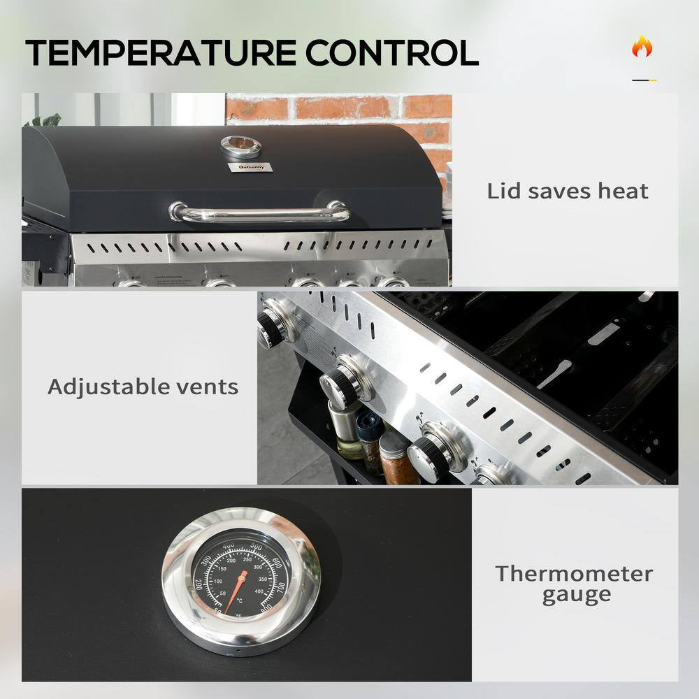 Portable Propane Gas Grill in Black