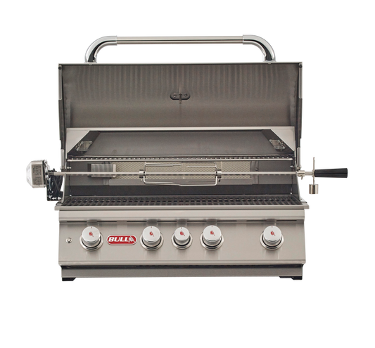Bull Angus 30-Inch 4-Burner Built-In Gas Grill with Infrared Rotisserie