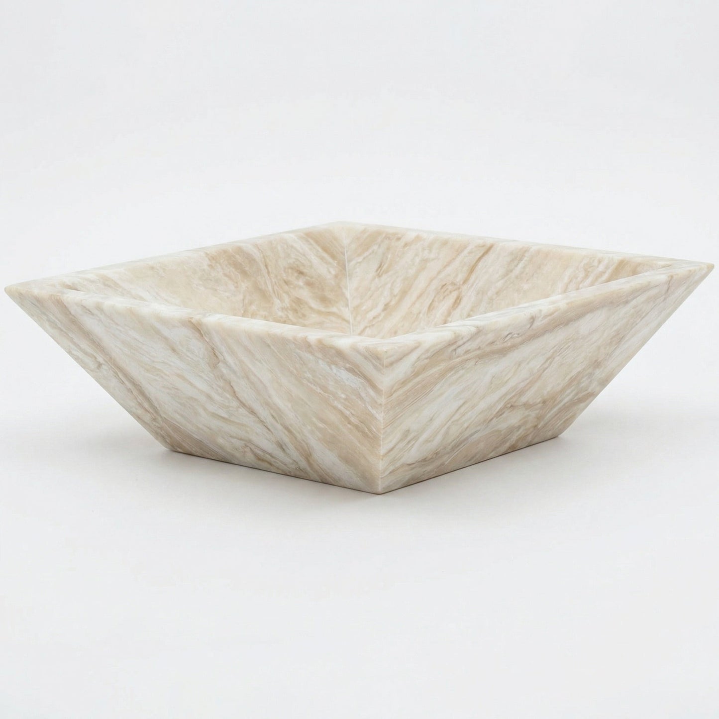 24" Natural Marble Outdoor Fire Pit – Handcrafted Stone