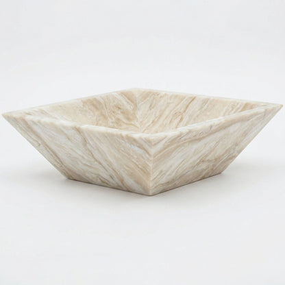 24" Natural Marble Outdoor Fire Pit – Handcrafted Stone