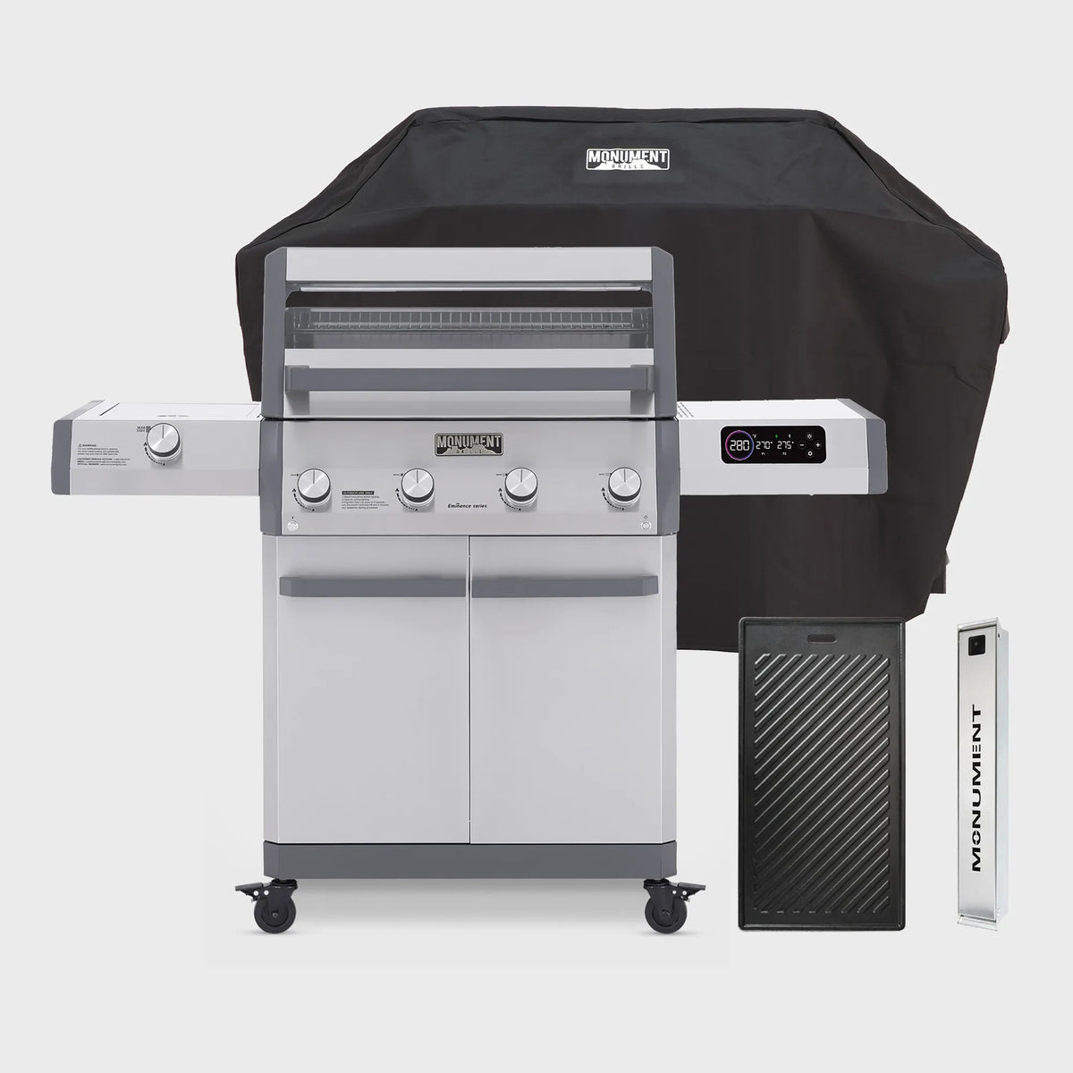 Monument Grills Eminence 405 Smart 4-Burner Propane Gas Grill with Infrared Side Sear Burner