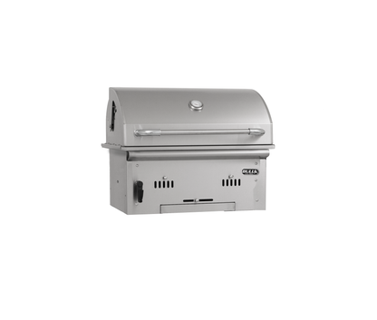 Bull Bison 30-Inch Premium Built-In Charcoal Grill – Stainless Steel
