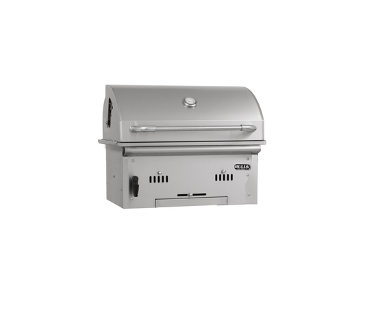 Bull Bison 30-Inch Premium Built-In Charcoal Grill – Stainless Steel