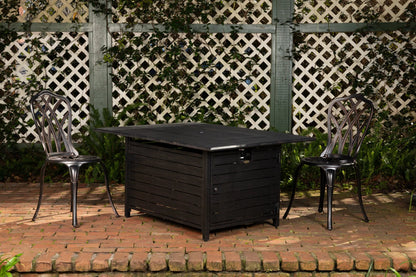 Longmont 48" Rectangular Aluminum Convertible Gas Fire Pit Table