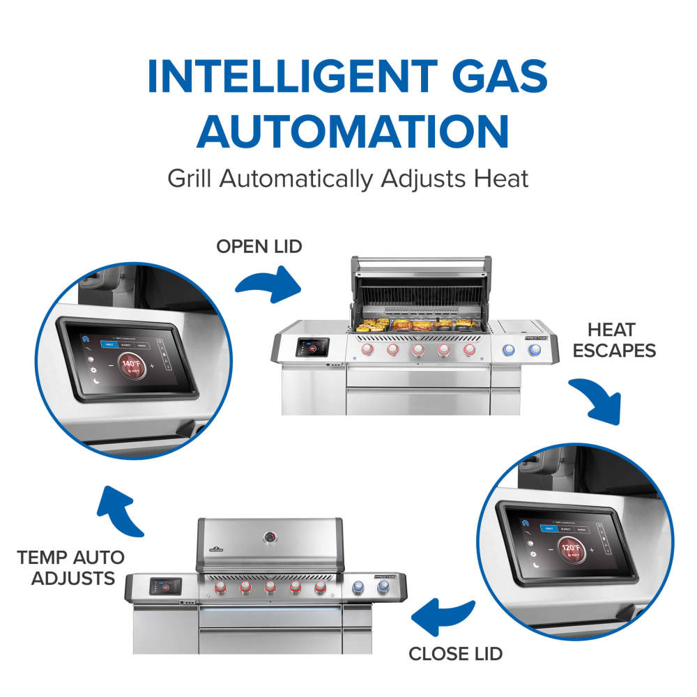 Napoleon Prestige PRO 665 Elite Smart Gas Grill with Infrared Burners & Electric Smoker Box