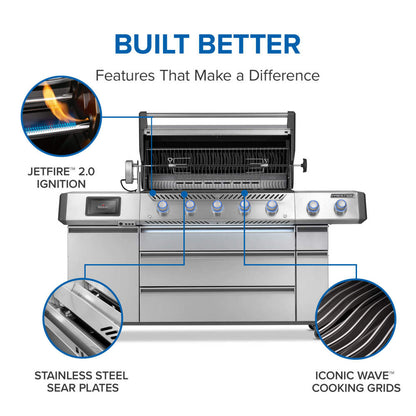 Napoleon Prestige PRO 665 Elite Smart Gas Grill with Infrared Burners & Electric Smoker Box