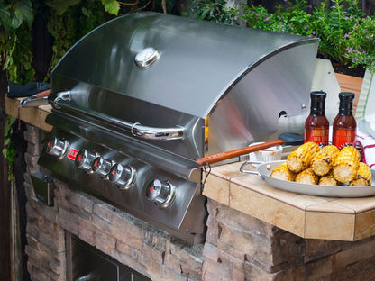 Bull Angus 30-Inch 4-Burner Built-In Gas Grill with Infrared Rotisserie