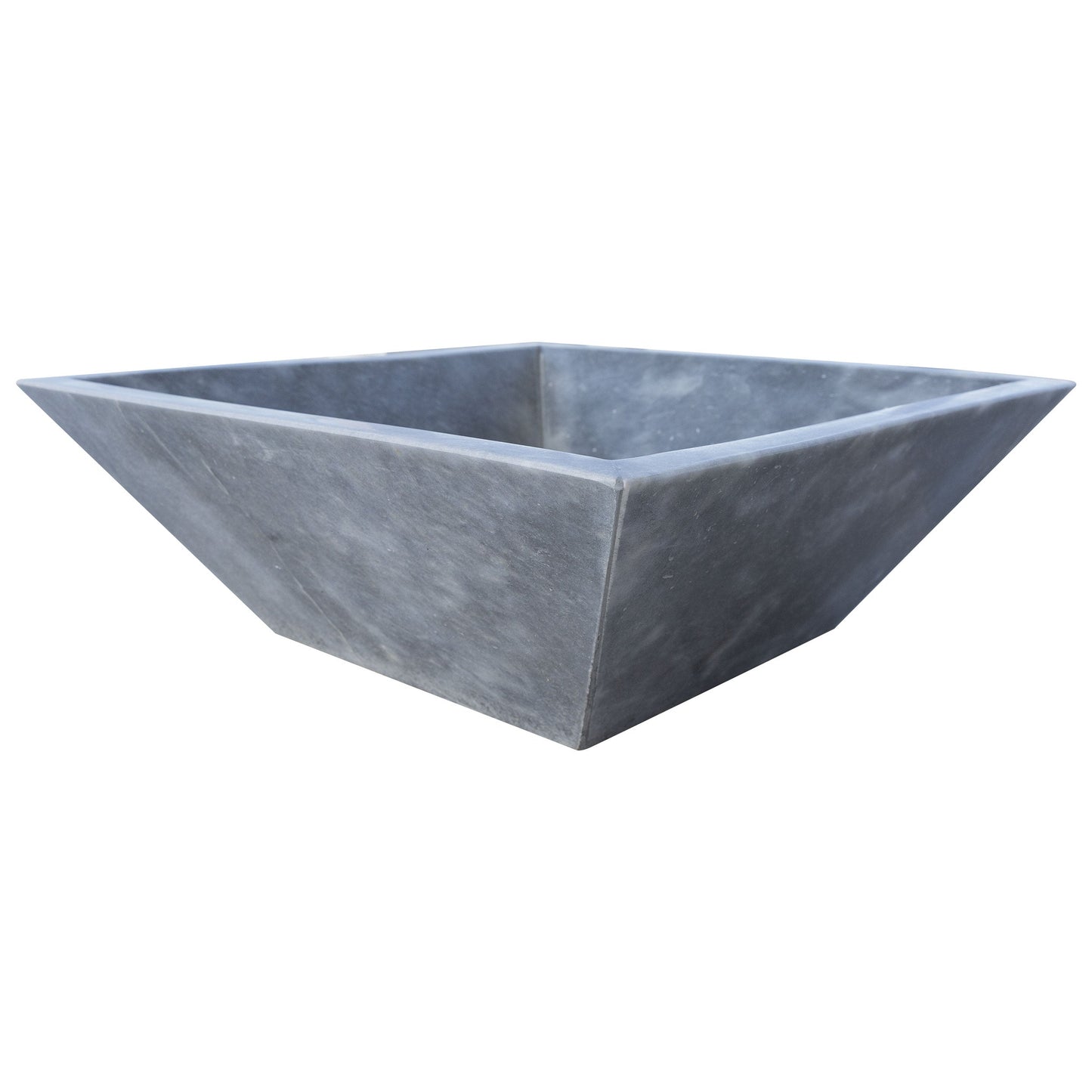 24" Bluestone Marble Outdoor Fire Pit – Natural Stone