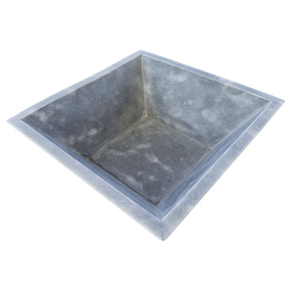 24" Bluestone Marble Outdoor Fire Pit – Natural Stone