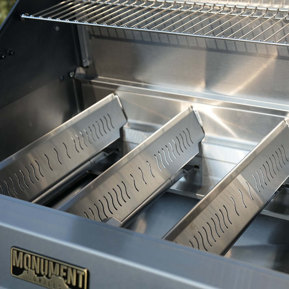 Monument Grills Eminence 405 Smart 4-Burner Gas Grill with Side Sear Burner & ClearView Lid
