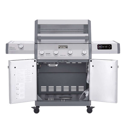 Monument Grills Eminence 405 Smart 4-Burner Gas Grill with Side Sear Burner & ClearView Lid