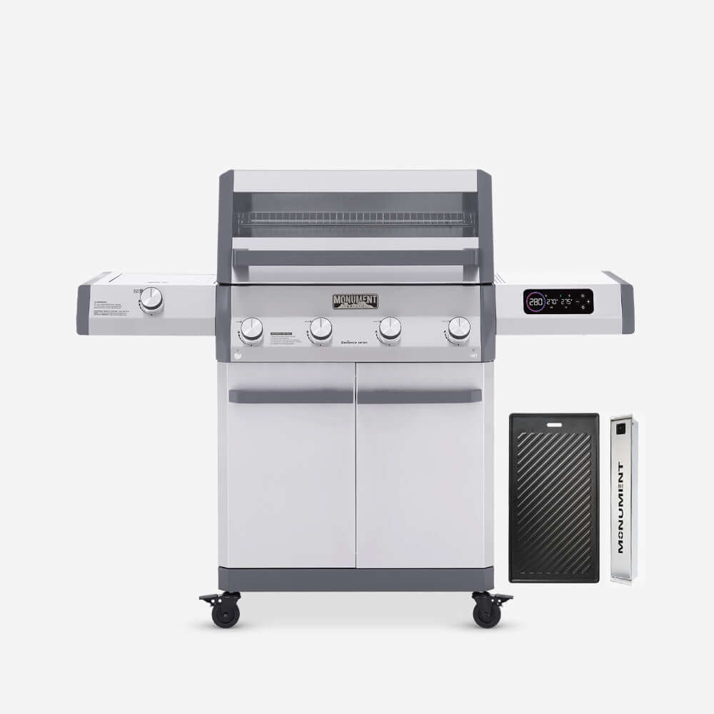Monument Grills Eminence 405 Smart 4-Burner Gas Grill with Side Sear Burner & ClearView Lid