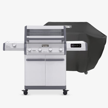 Monument Grills Eminence 405 Smart 4-Burner Gas Grill with Side Sear Burner & ClearView Lid