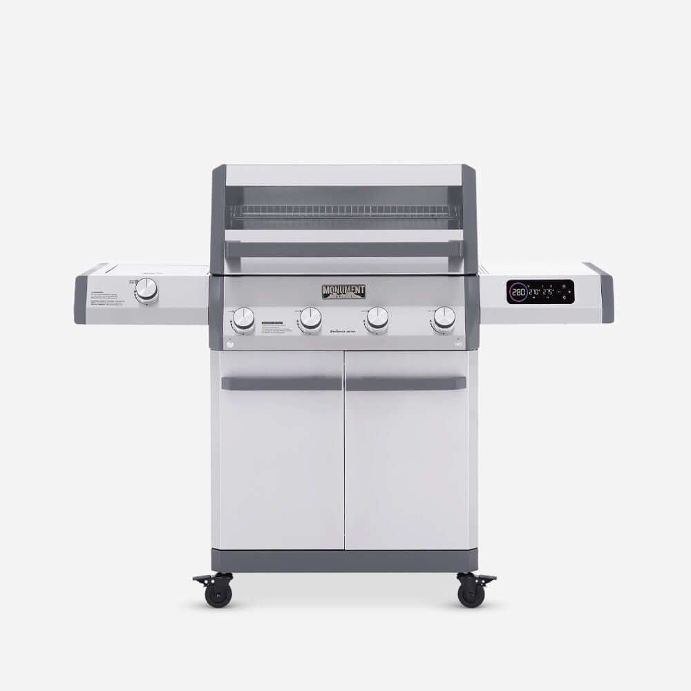 Monument Grills Eminence 405 Smart 4-Burner Gas Grill with Side Sear Burner & ClearView Lid