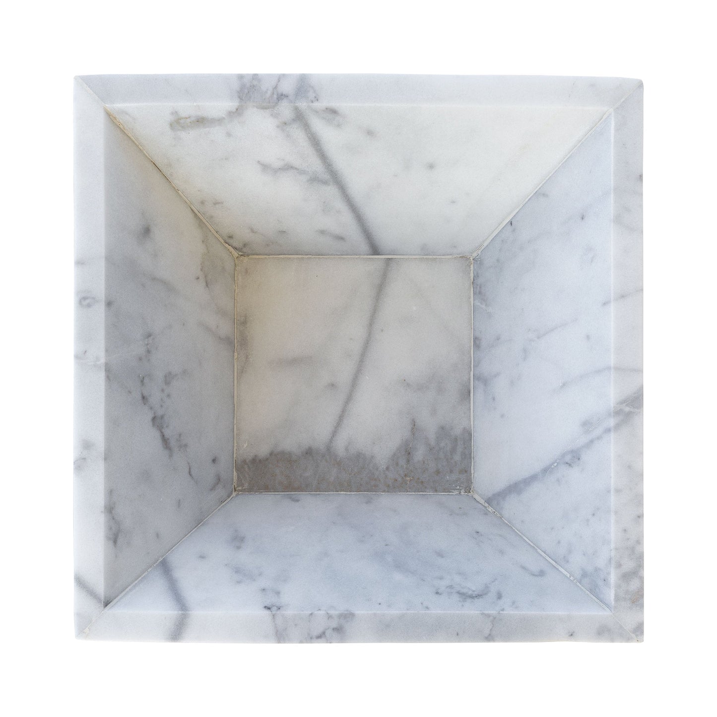 24" Carrara White Marble Outdoor Fire Pit – Natural Stone