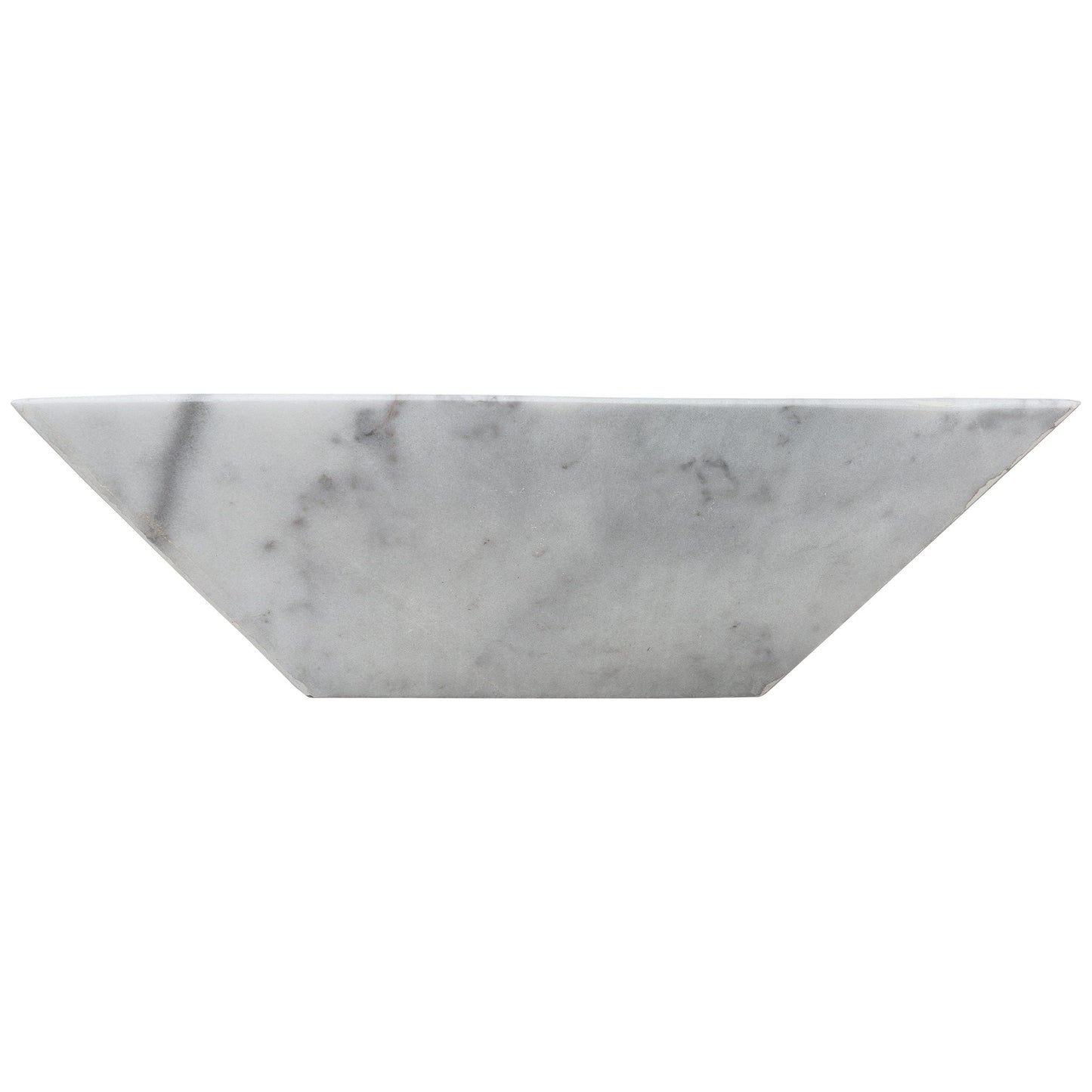 24" Carrara White Marble Outdoor Fire Pit – Natural Stone