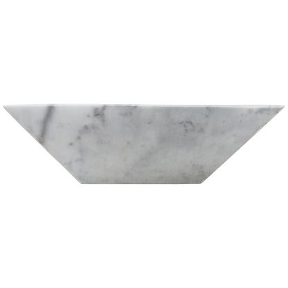 24" Carrara White Marble Outdoor Fire Pit – Natural Stone