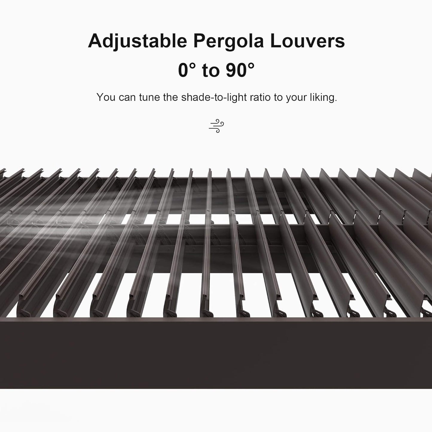 Alora Aluminum Louvered Pergola with Adjustable Roof & LED Lights