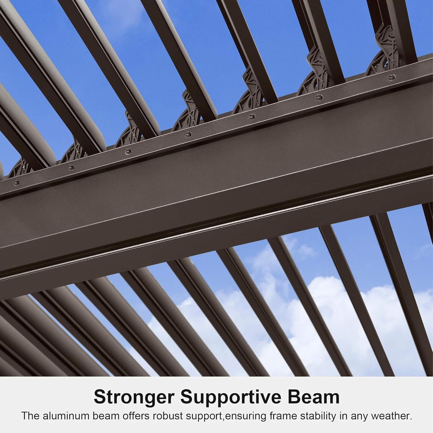 Alora Aluminum Louvered Pergola with Adjustable Roof & LED Lights