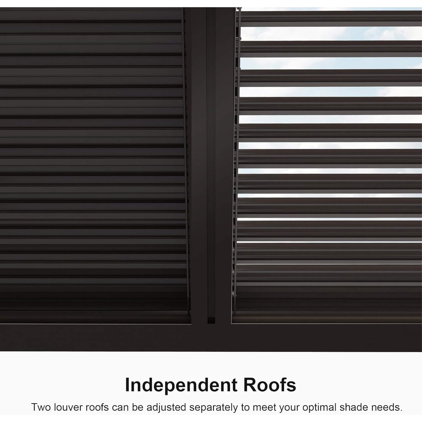 Alora Aluminum Louvered Pergola with Adjustable Roof & LED Lights