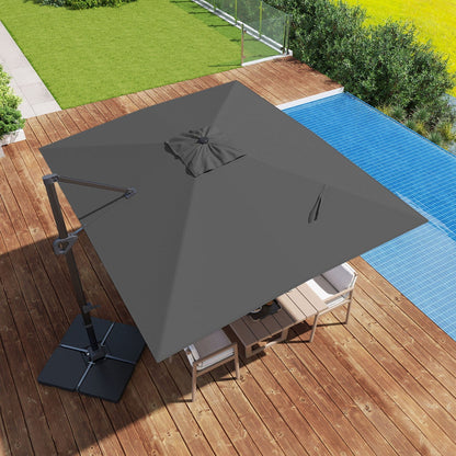 Offset Hanging Patio Umbrella 11x9 ft with 220 lb Base